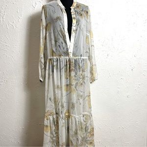 White cover up long sleeve
